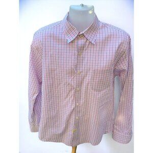 J Crew tailored long sleeve button down checkered pattern casual shirt large